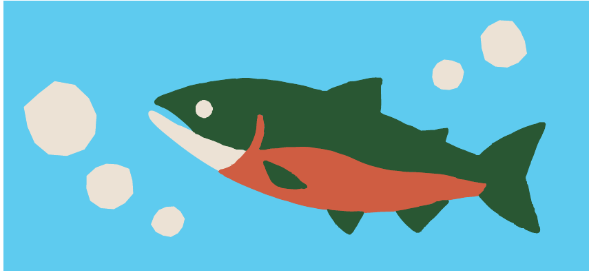 噴火湾の海を思わせる魚の図版